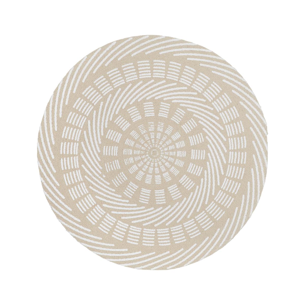Koberec tkaný na plocho MIAMI, Ø: 100 cm - přírodní barvy/světle hnědá, Moderní, textil (100cm) - Modern Living