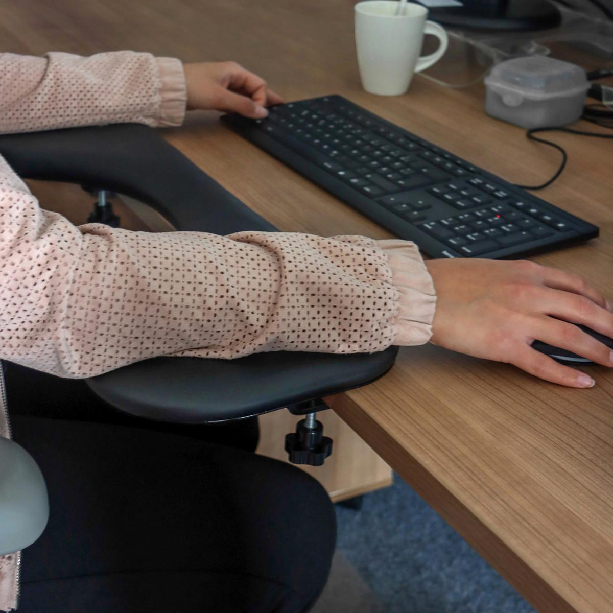 Schreibtischaufsatz Relex Rt2 - Schwarz, Basics, Leder (67/2,5/22cm) - MID.YOU