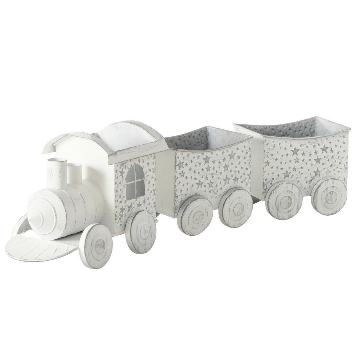 Dekofahrzeug Stephanus - Weiß/Grau, Basics, Metall (73/15,5/20cm)