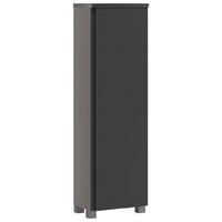 Midischrank Arosa B: 40 cm Graphitfarben - Silberfarben/Graphitfarben, MODERN, Holzwerkstoff (40/130/35cm) - Held