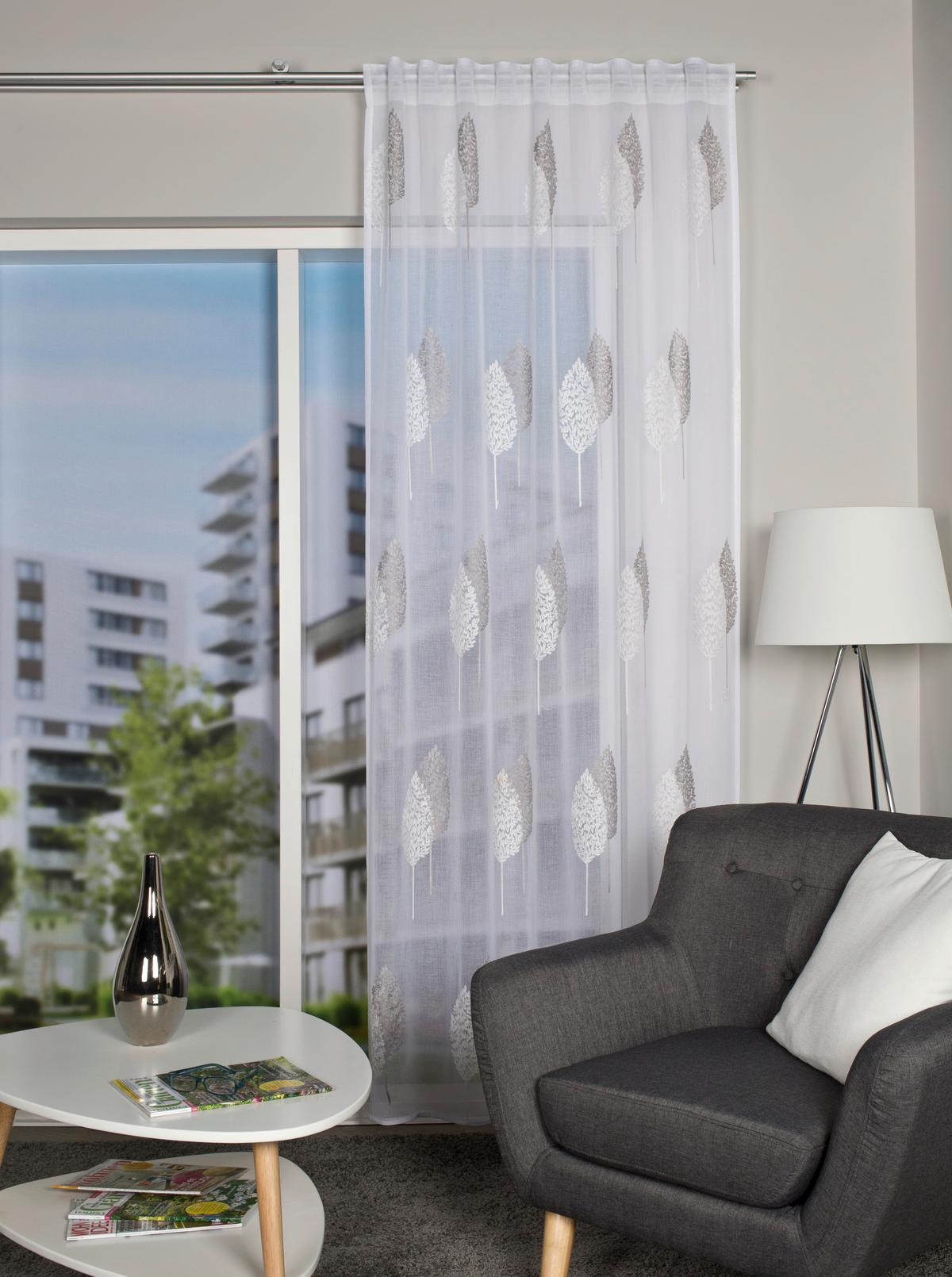 Fertigvorhang Alavaro Grau - Grau, Basics, Textil (140/245cm) - Schmidt W. Gmbh