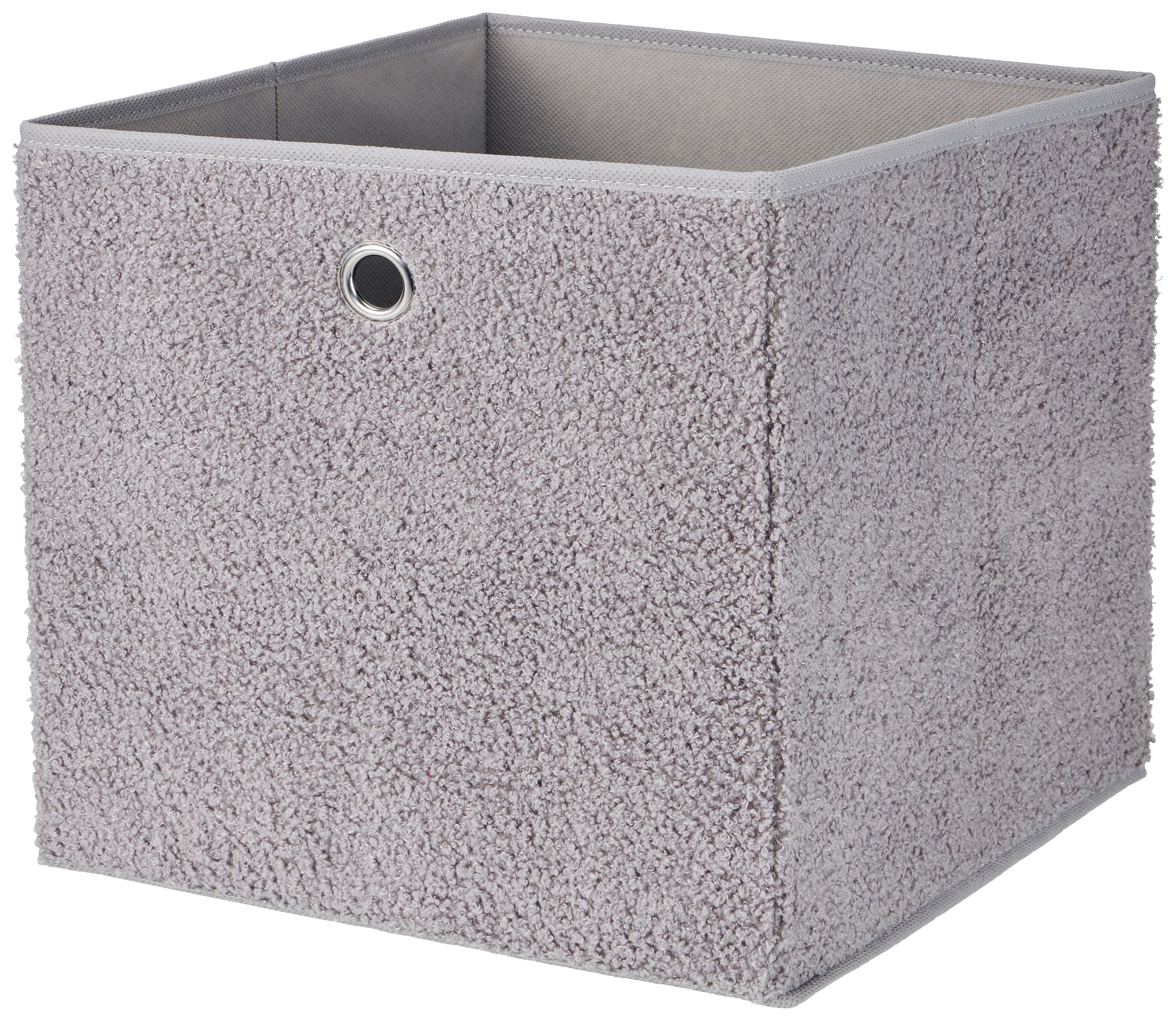 Faltbox Nella - Grau, Basics, Papier/Textil (30/30/30cm) - Luca Bessoni