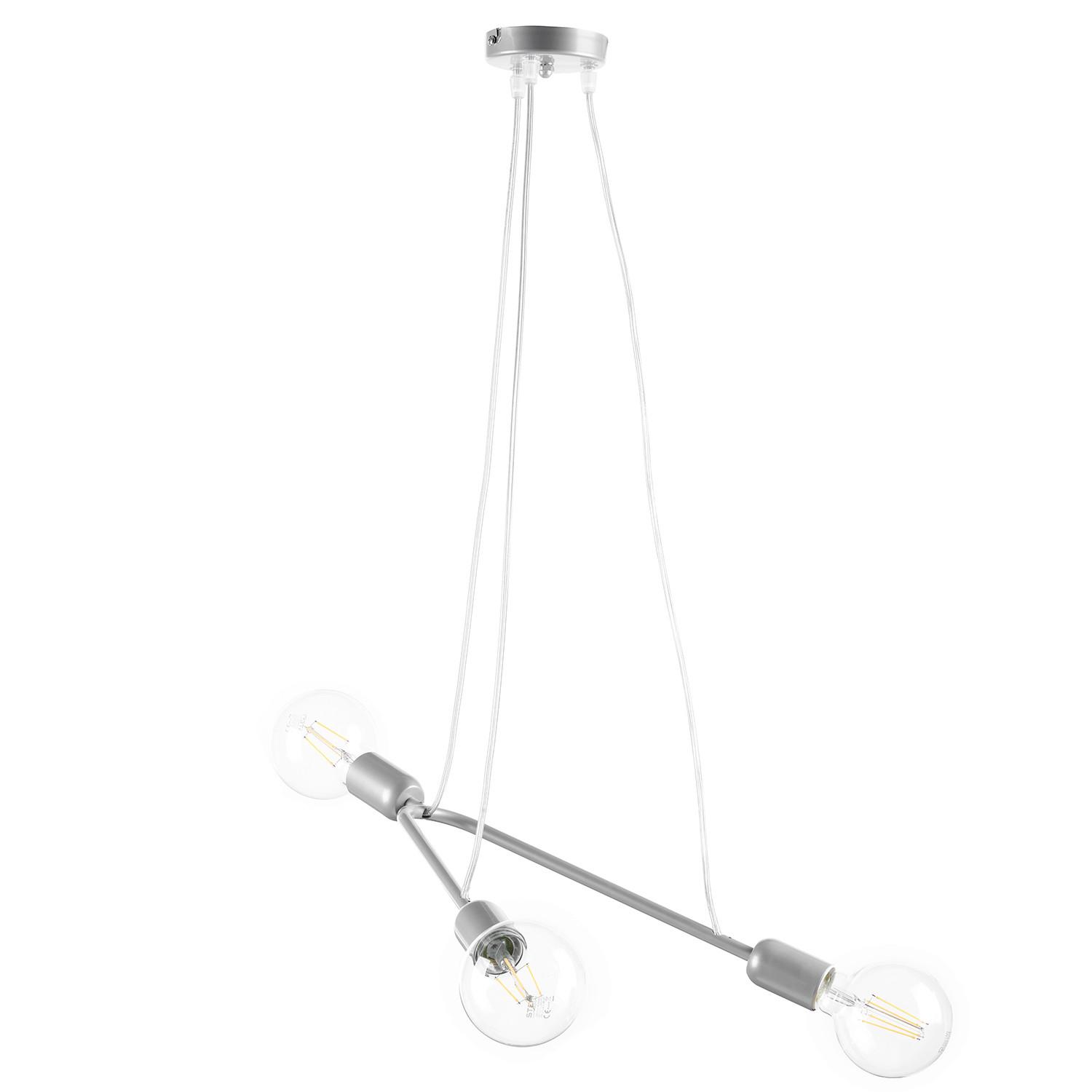 Pendelleuchte 5033/sa - Silberfarben, Design, Metall (65/10/75cm)