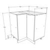 Eckunterschrank Fasola Weiß B: 76 Cm - Weiß, Trend, Holzwerkstoff/Kunststoff (76/93/76cm) - MID.YOU