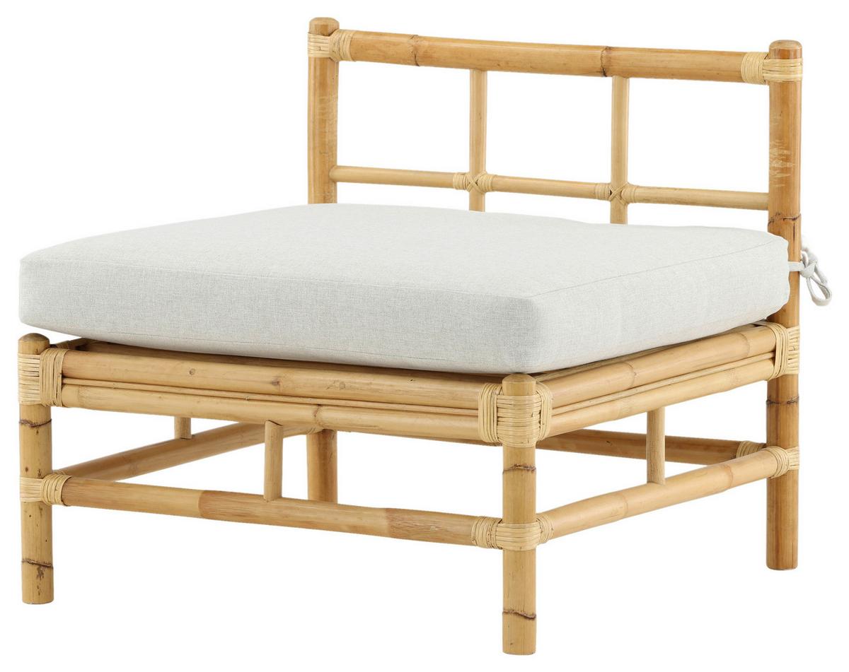 Loungesofa Cane - Hellbraun, KONVENTIONELL, Holz (71,5/71/75cm) - Gardenson