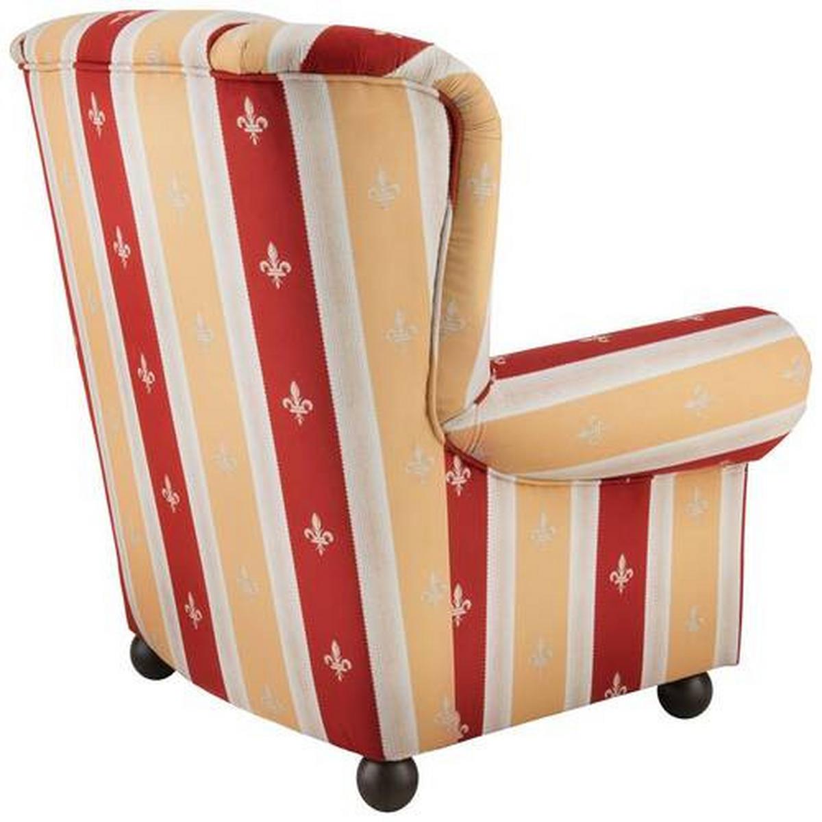 Ohrensessel Torello Rot B: 92 Cm - Wengefarben/Rot, KONVENTIONELL, Textil (92/102/89cm) - Livetastic