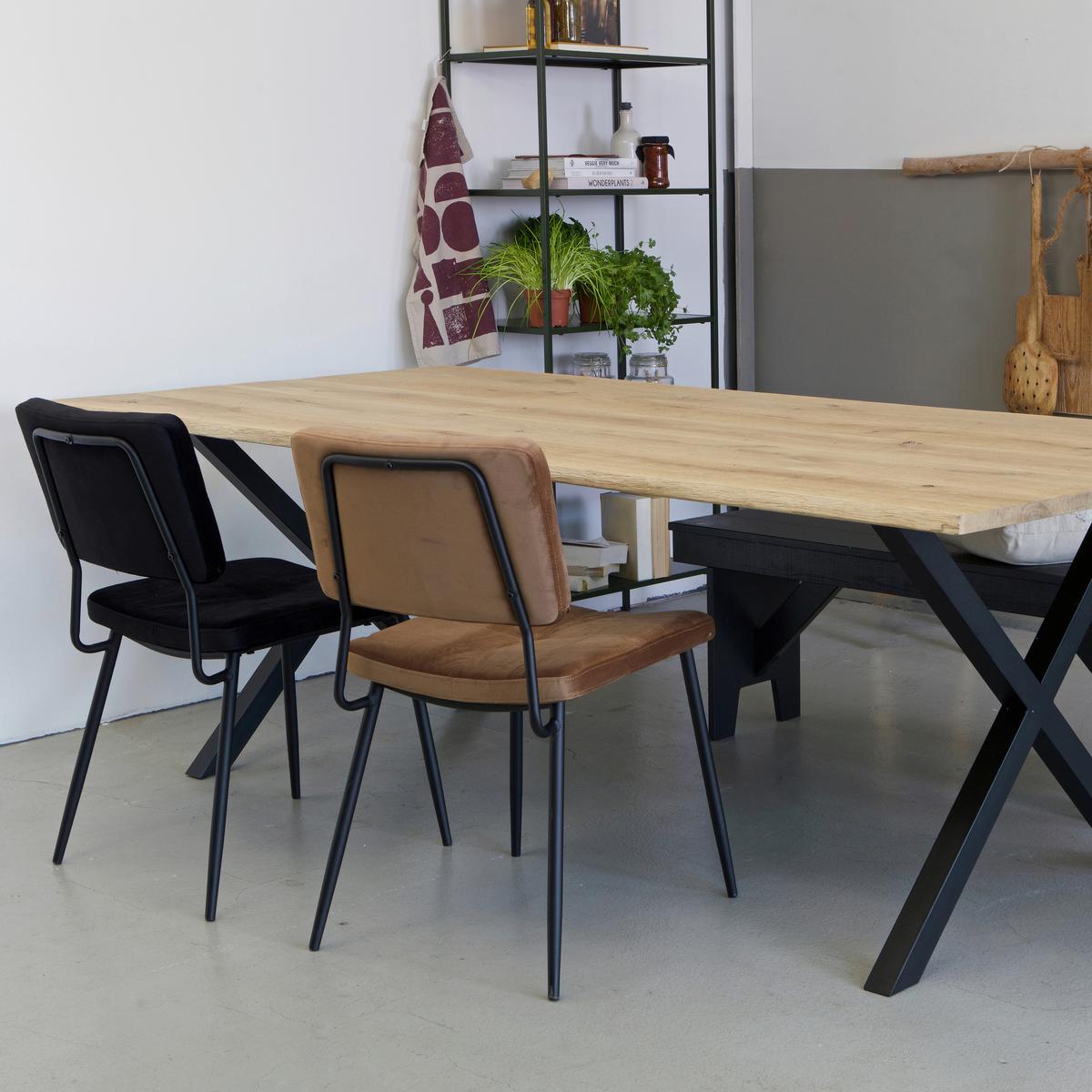 TISCHGESTELL Tablo Schwarz B: 79cm - Schwarz, MODERN, Metall (79/72/10cm) - Livetastic