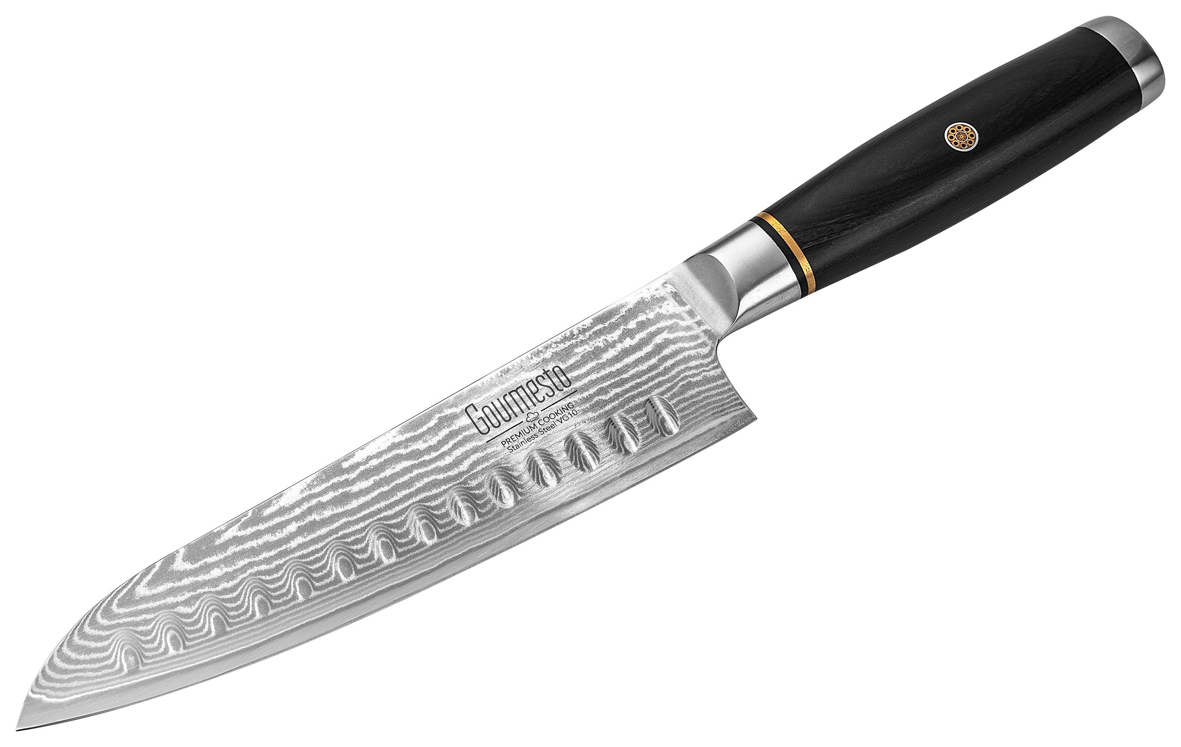 Nůž Santoku Profi Line, čepel: 17,8cm - barvy stříbra, Moderní, kov (29cm) - Gourmesto