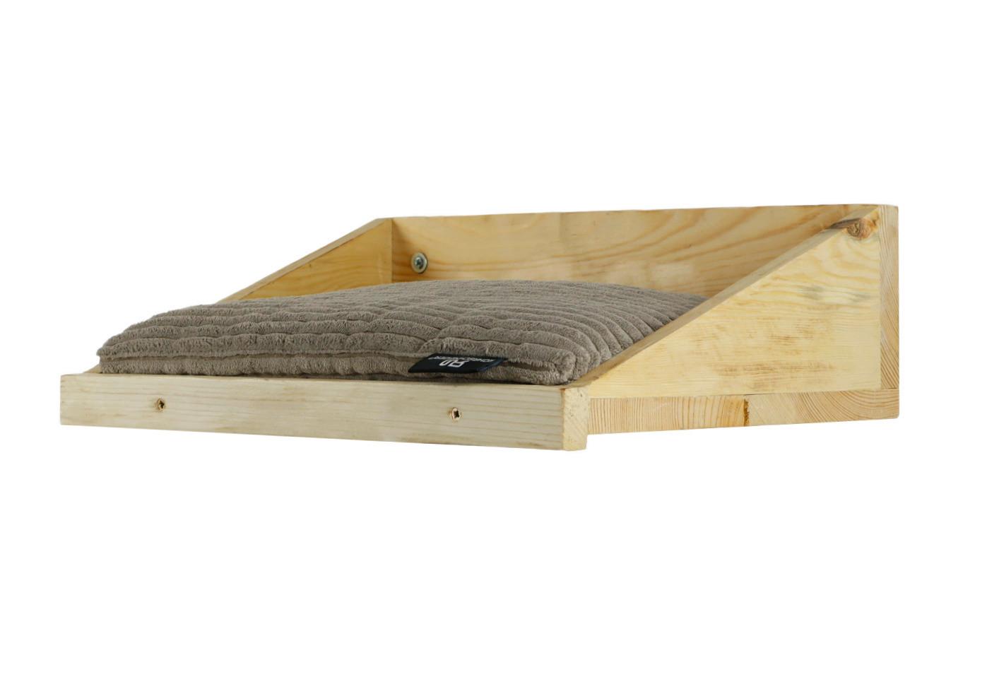 Katzen-hängesessel Mulde Natur Bezug: Hellbraun, L: 40 Cm - Hellbraun/Kieferfarben, Basics, Holz/Textil (40/28/15cm)