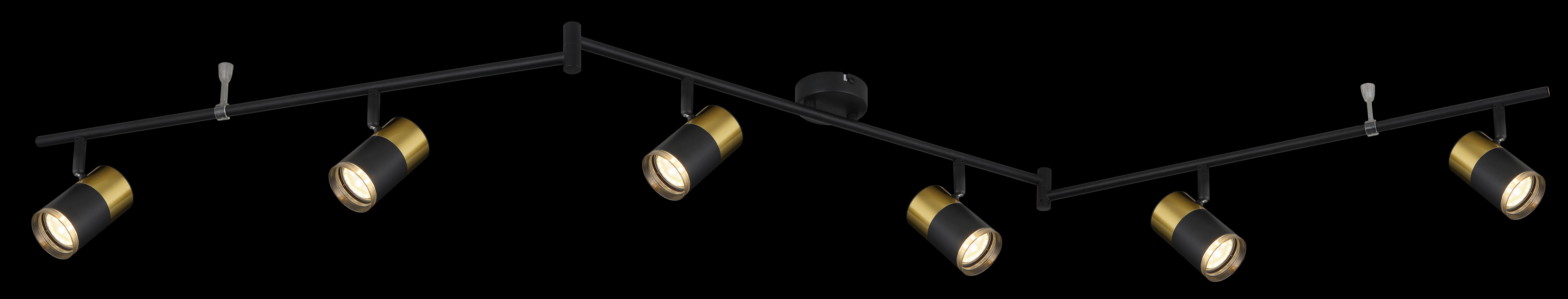 Strahler 57850-6 - Dunkelgrau/Schwarz, Basics, Kunststoff/Metall (180cm) - Globo