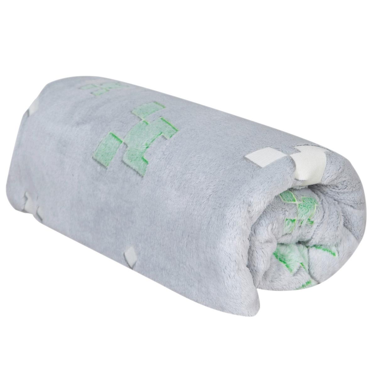 Kuscheldecke Minecraft 130x150 Cm - Grau, Textil (130/150cm)