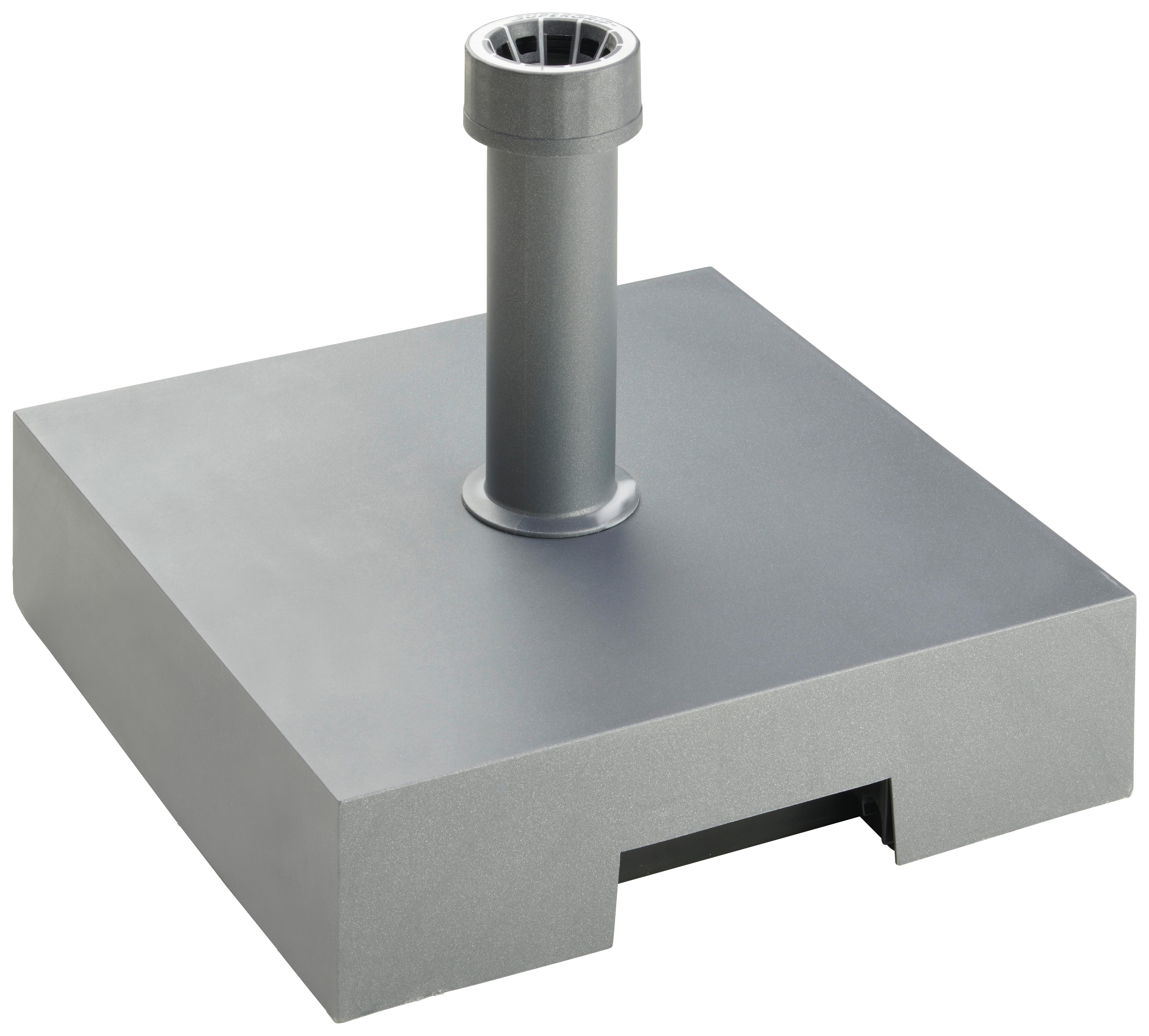 Schirmständer Kunststoff/Beton für DM 2,1-5,2 cm Hubert - Schwarz, Basics, Kunststoff (40/40/34cm)