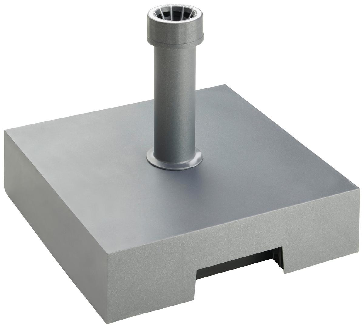 Schirmständer Kunststoff/Beton für DM 2,1-5,2 cm Hubert - Schwarz, Basics, Kunststoff (40/40/34cm)