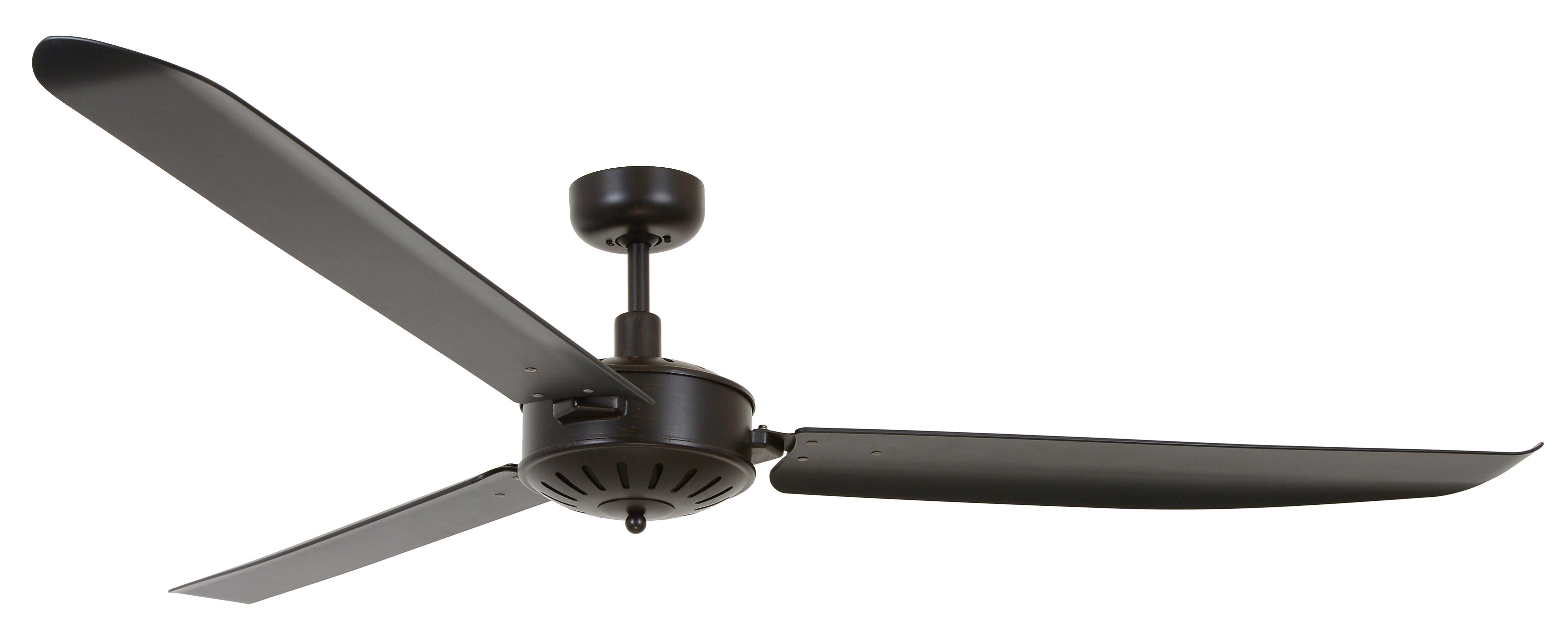 Deckenventilator Lucci Air Carolina Schwarz 3 Flügel - Schwarz, LIFESTYLE, Kunststoff/Metall (178/35cm) - P & B
