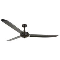 Deckenventilator Lucci Air Carolina Schwarz 3 Flügel - Schwarz, LIFESTYLE, Kunststoff/Metall (178/35cm) - P & B