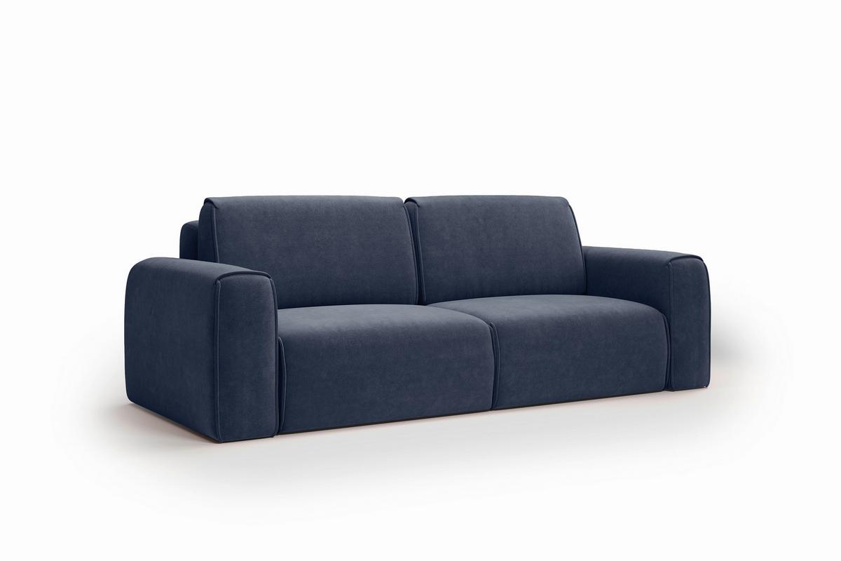 Schlafsofa Tuzzi Aubergine B. 252cm - Aubergine/Schwarz, Basics, Textil (252/94/105cm) - Livetastic