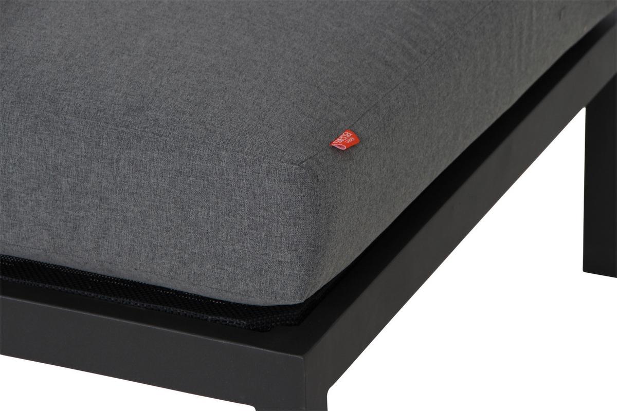 Loungesessel Aus Aluminium Mit Kissen - Anthrazit, MODERN, Metall (70/70/84cm) - Siena Garden