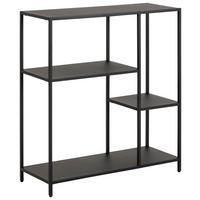 Čierny regál NEWCASTLE Š: 79,5 cm - čierna, Konventionell, kov (79,5/86/30cm) - MID.YOU