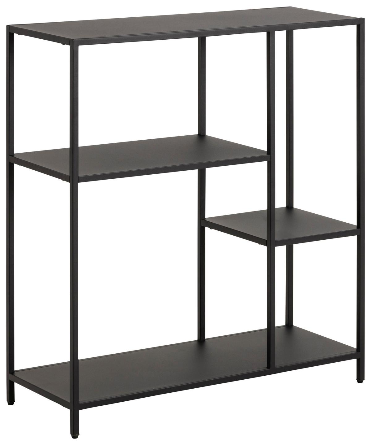 Čierny regál NEWCASTLE Š: 79,5 cm - čierna, Konventionell, kov (79,5/86/30cm) - MID.YOU