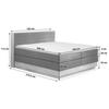 Boxspringbett H3xh4 mit Topper & Bettkasten 160x200 Moneta - Eichefarben/Beige, MODERN, Holz/Textil (160/200cm) - MID.YOU