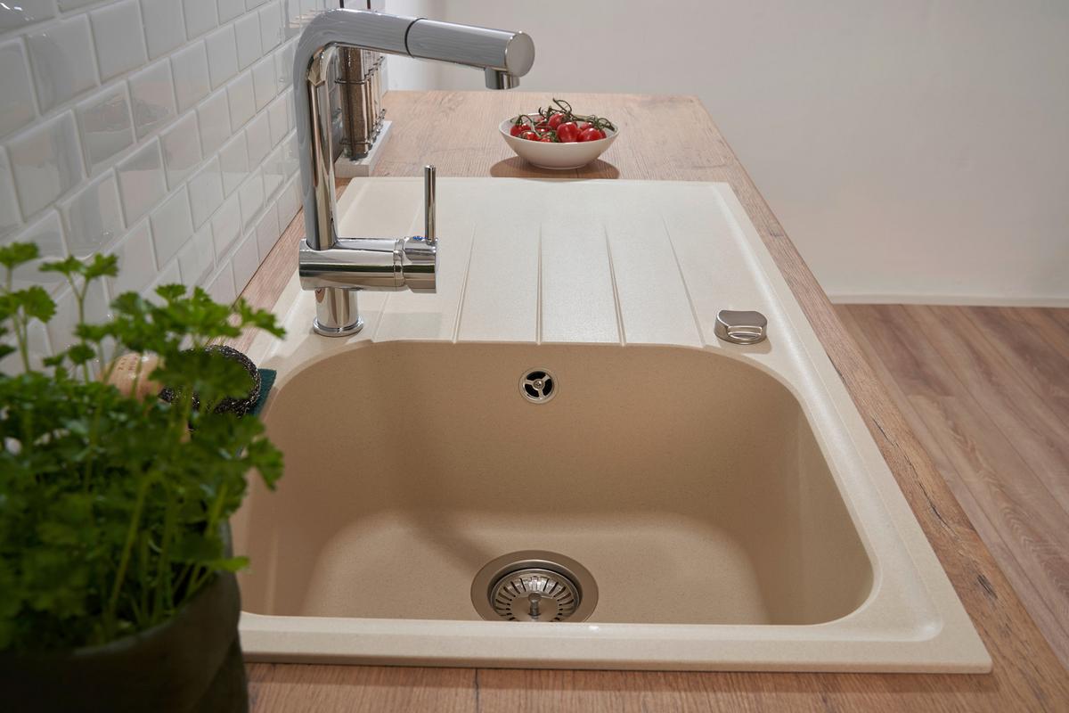 Spüle Respekta Granitspüle - Beige, Trend, Stein (86/20,9/50cm) - Respekta