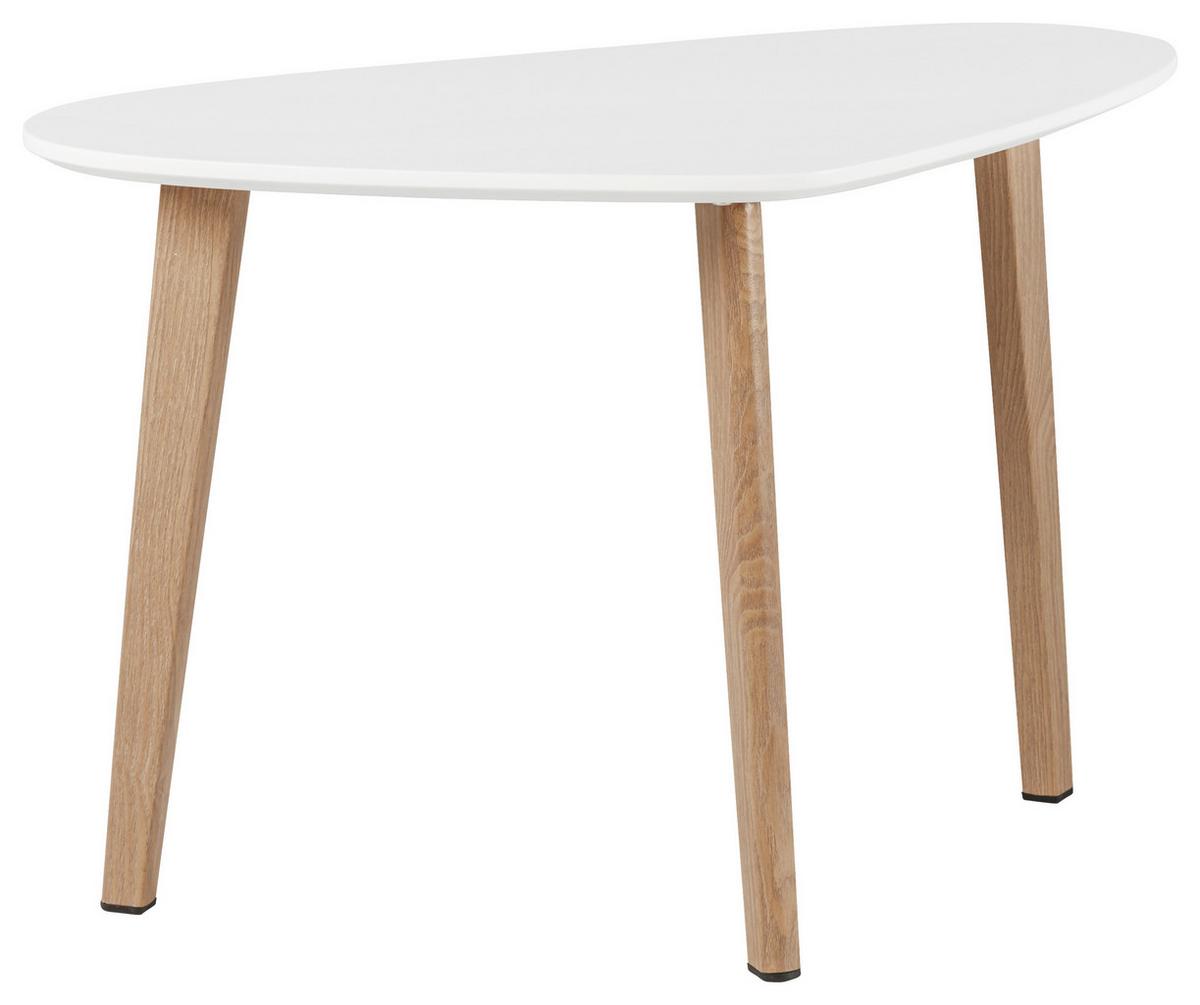 Konferenční stolek Kimi - bílá/barvy buku, Moderní, kov/dřevo (70/40/46,5cm) - Bessagi Home