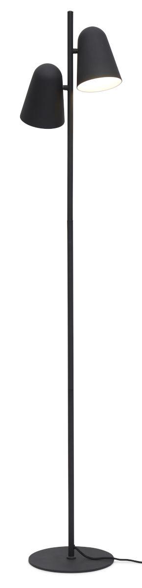 Stehlampe Salamanca Schwarz mit Schalter - Schwarz, Basics, Metall (28/145cm) - It's about Romi