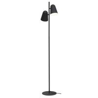 Stehlampe Salamanca Schwarz mit Schalter - Schwarz, Basics, Metall (28/145cm) - It's about Romi