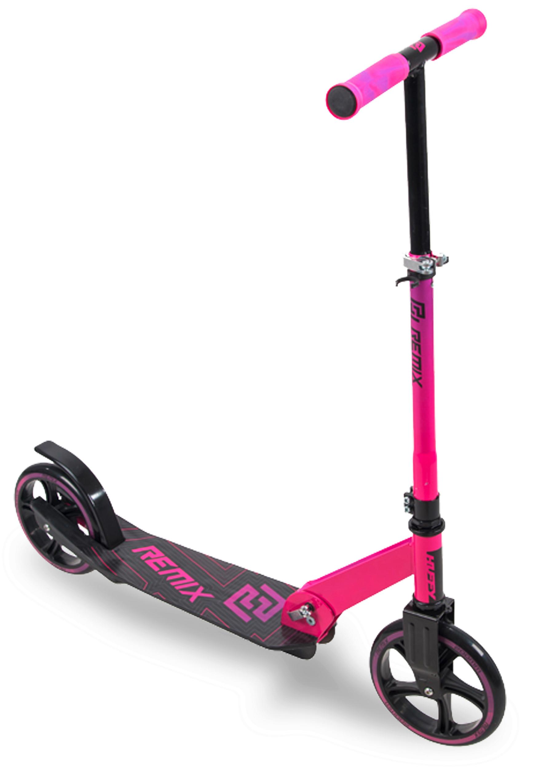Scooter Remix Pink Pink/Schwarz Klappbar - Pink/Schwarz, Basics, Metall (90/95cm)