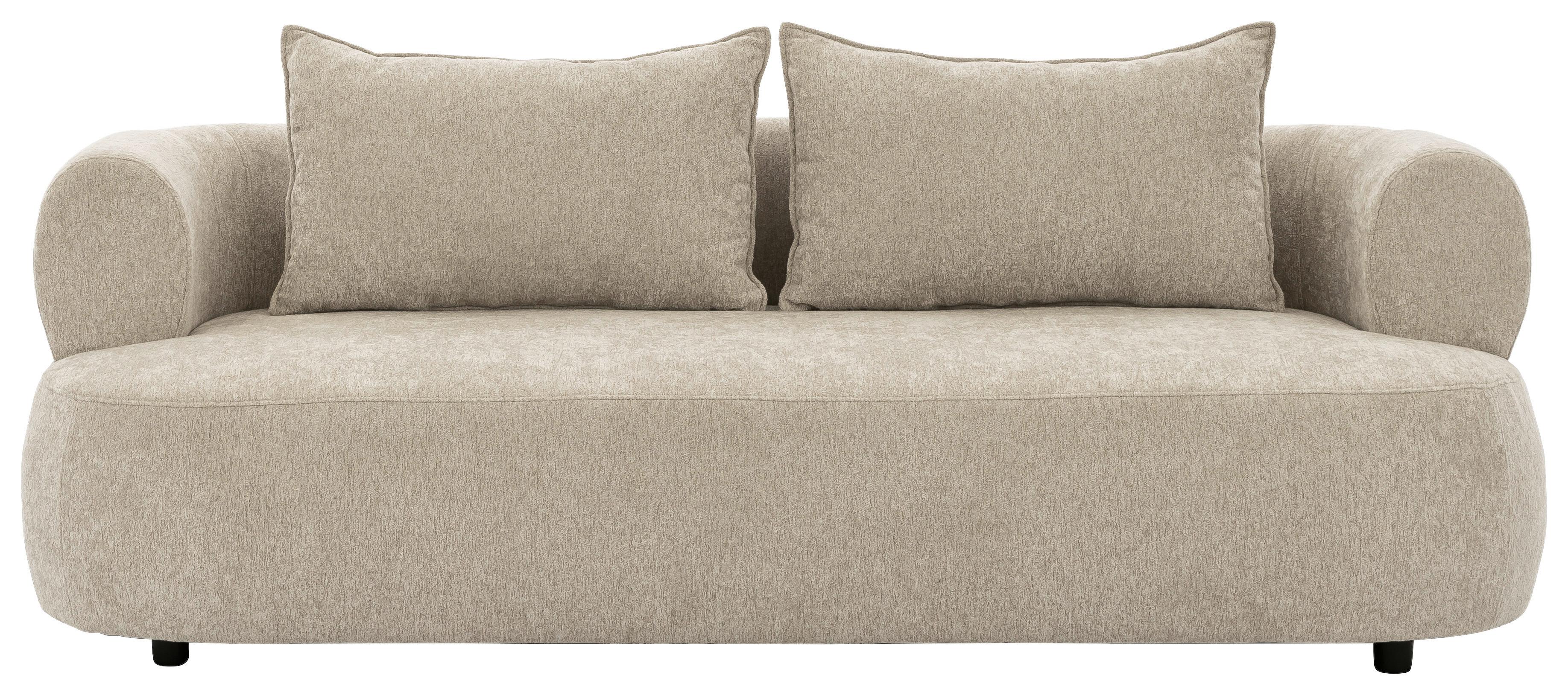 3-Sitzer-Sofa Ferro Beige B: 200 cm - Beige/Schwarz, Design, Textil (200/76/96cm) - Livetastic