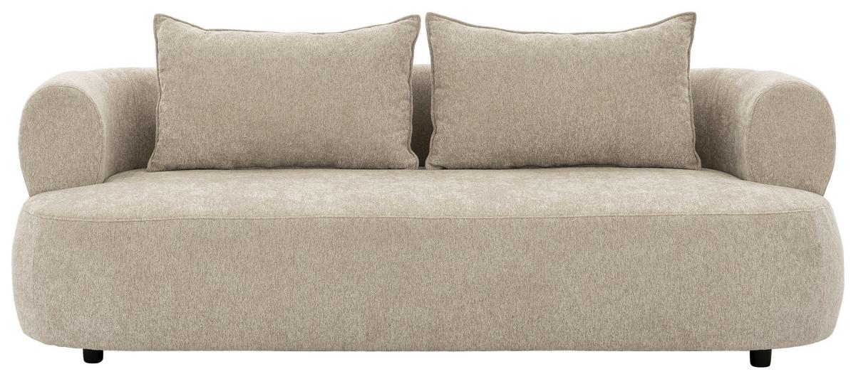 3-Sitzer-Sofa Ferro Beige B: 200 cm - Beige/Schwarz, Design, Textil (200/76/96cm) - Livetastic