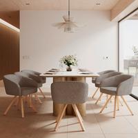 ŽIDLE S PODRUČKAMI NAYA HNĚDÁ - barvy buku/hnědá, Moderní, dřevo/textil (62/65/81cm) - Bessagi Home