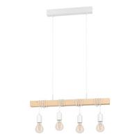 Hängeleuchte 33164* Townshend - Braun/Weiß, Natur, Holz/Metall (70/10,5/110cm) - Eglo