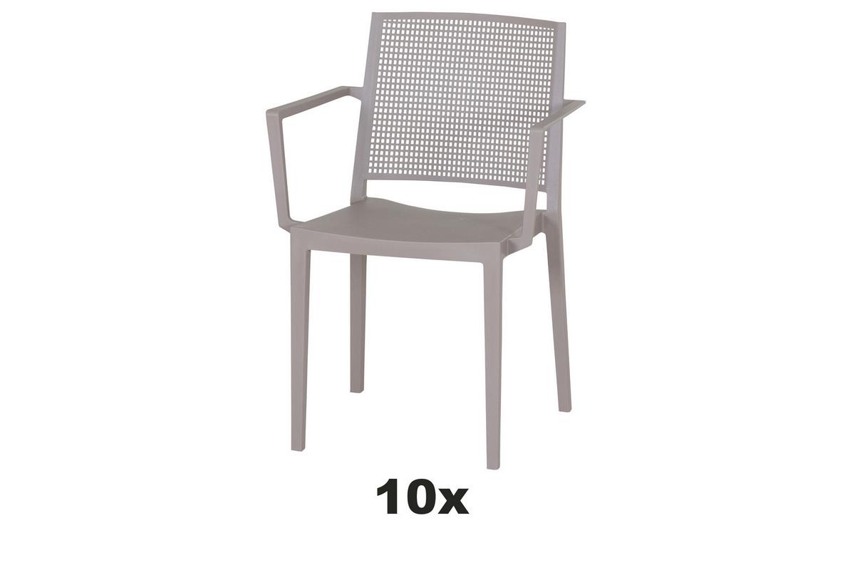 Gartensessel-set T20371 - Taupe, Basics, Kunststoff (57/80/56cm) - Siena Garden