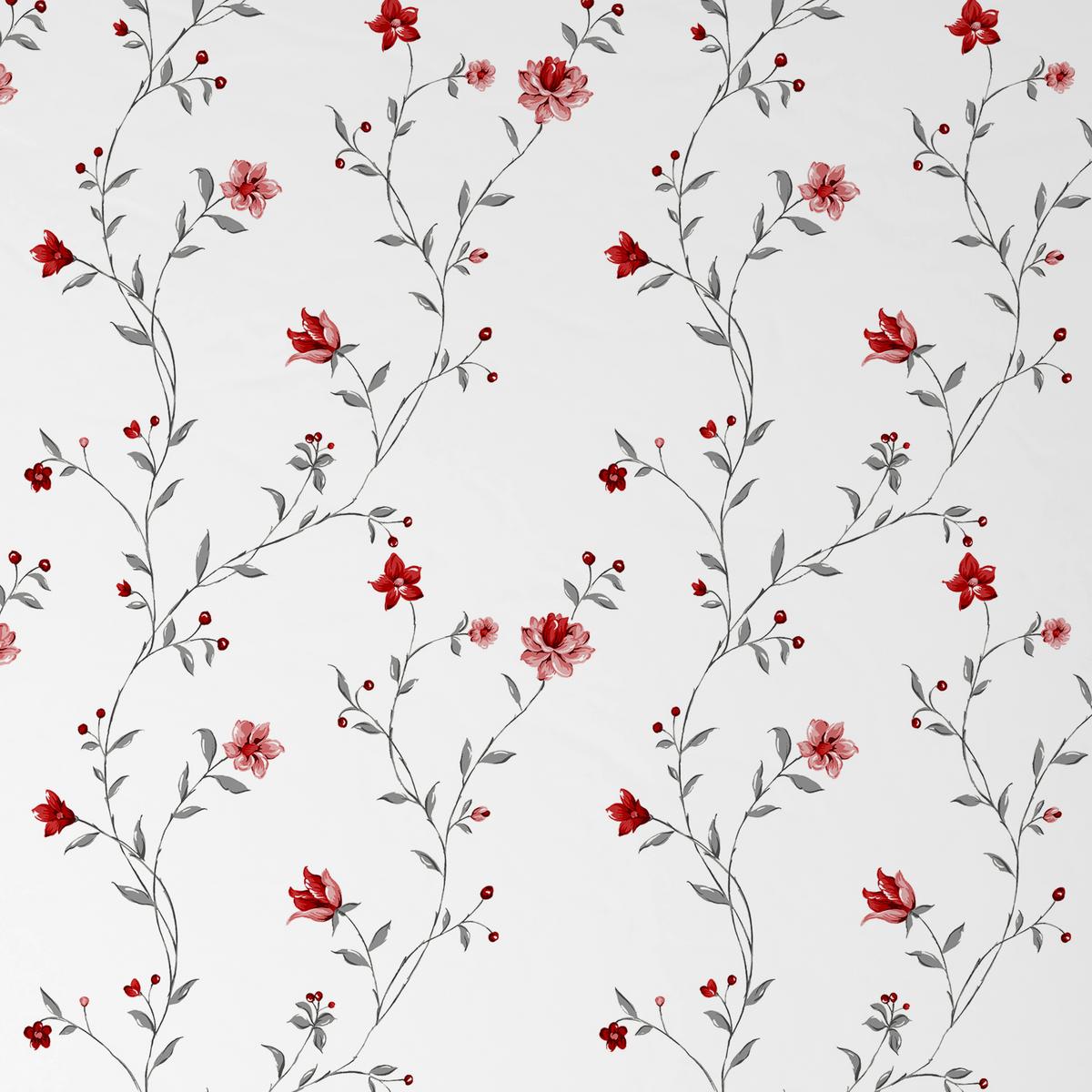 Bettwäsche Grace - Rot/Weiß, ROMANTIK / LANDHAUS, Textil - James Wood