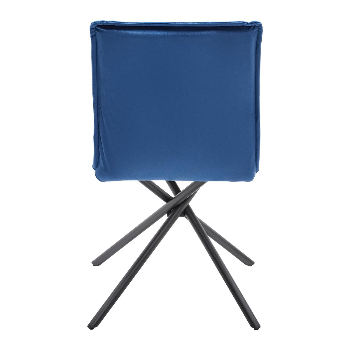 Židle Lunita modrá - modrá/černá, Moderní, kov/textil (47/88/57cm) - P & B
