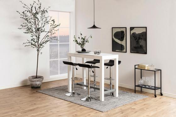 Tischkultur im Industrial Style Schwarzer Servierwagen mit Glasablage