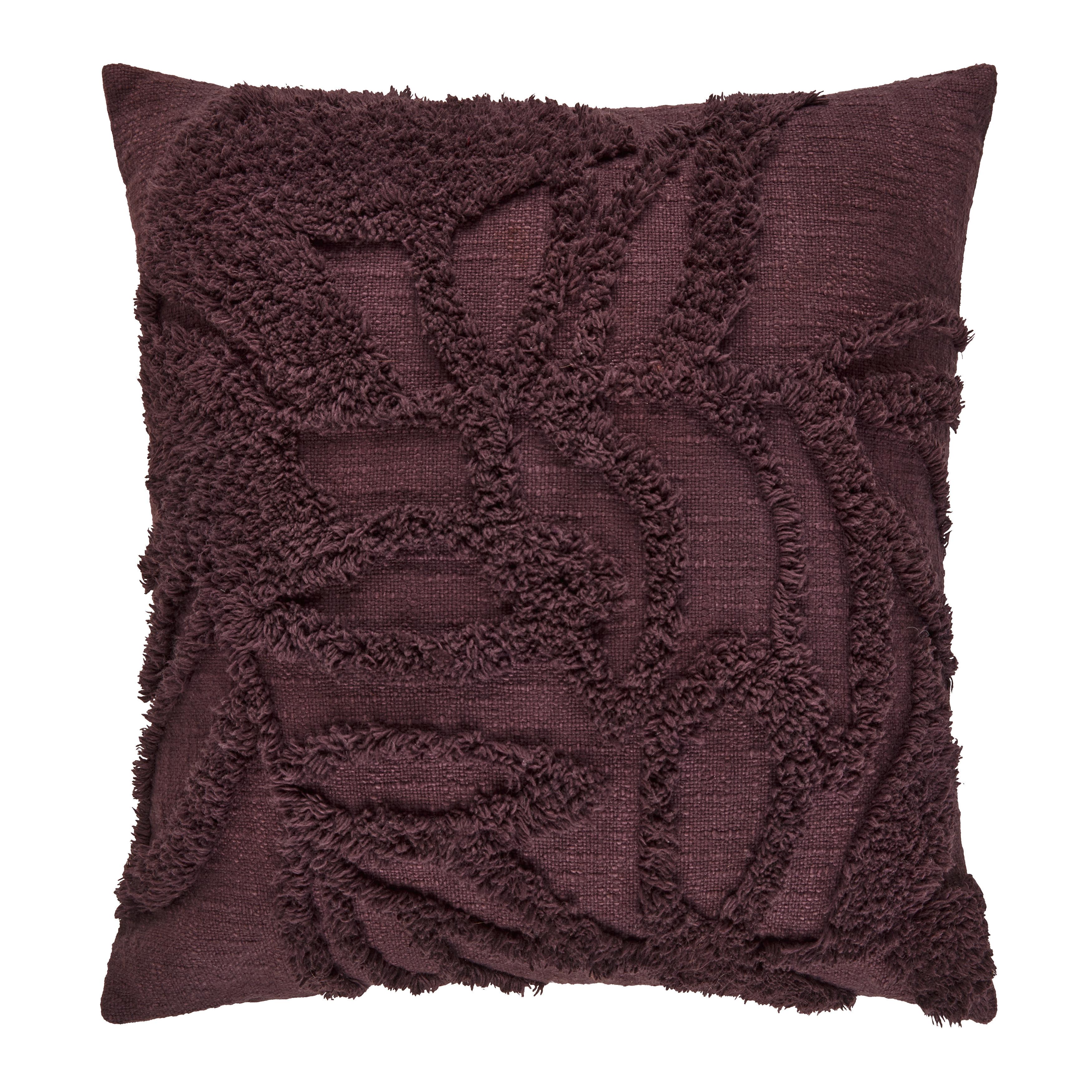 Dekorační polštář Tamy, 45/45cm, lilková - lilková, Moderní, textil (45/45cm)