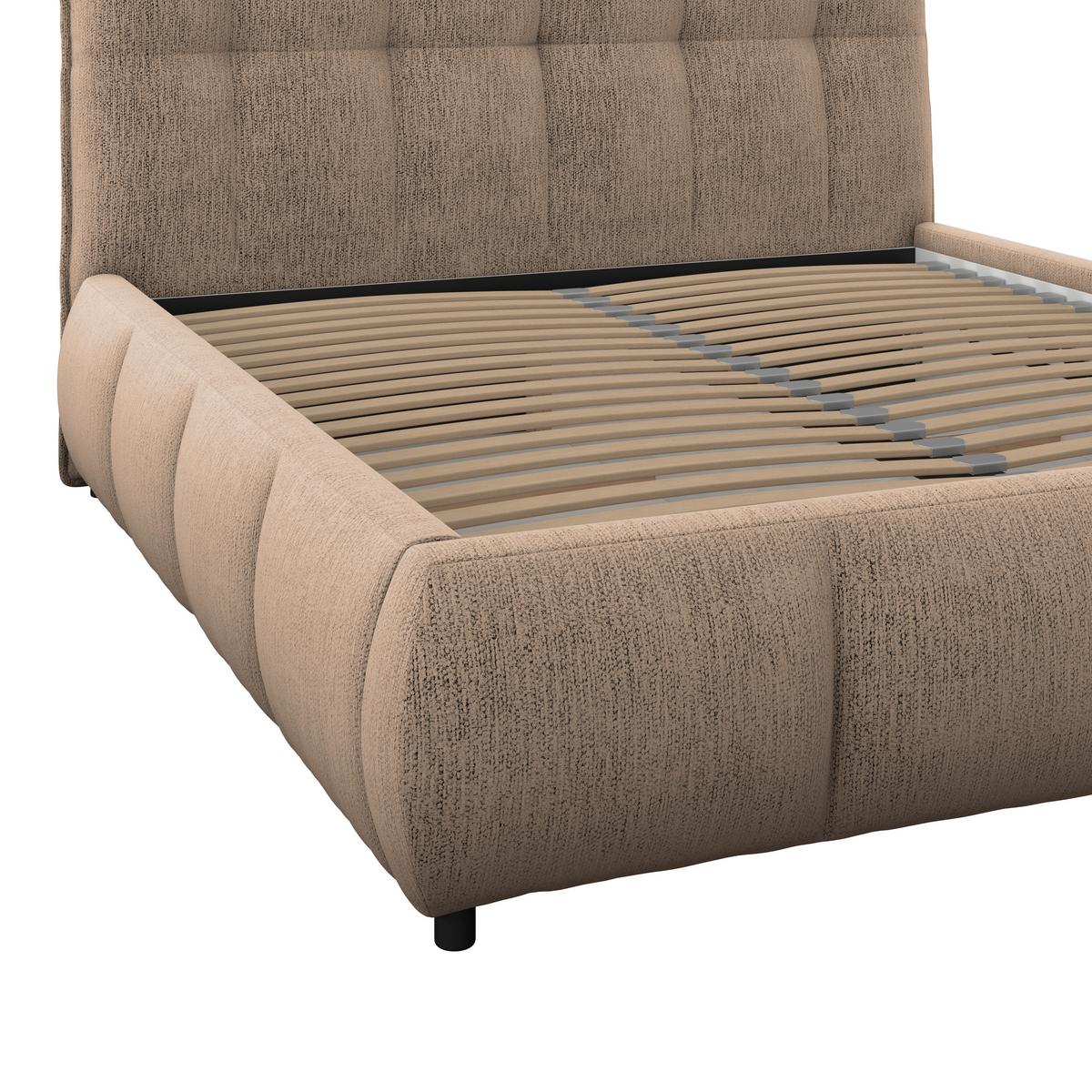 Polsterbett Limo Braun 140x200 Cm - Schwarz/Braun, KONVENTIONELL, Holz/Holzwerkstoff (140/200cm) - James Wood