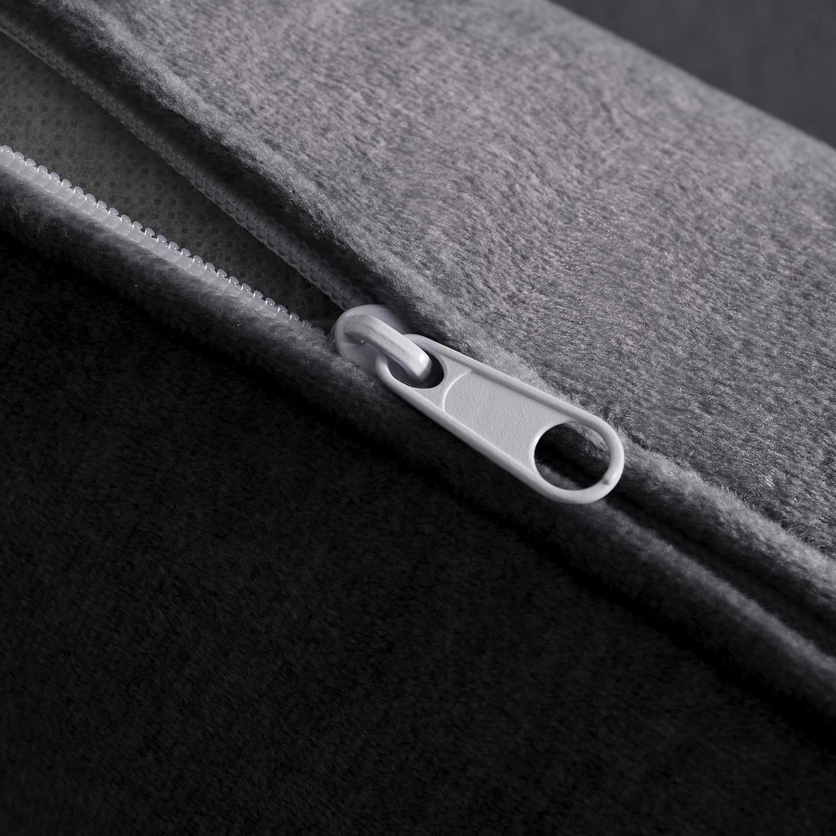 Sedací souprava AVA - tmavě šedá/přírodní barvy, Moderní, dřevo/textil (251/62/154cm) - Bessagi Home