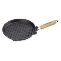 GRILLZUBEHÖR ECHTWERK GRILLPFANNE-GUSSEISEN - Schwarz, Trend, Metall (23cm) - Echtwerk