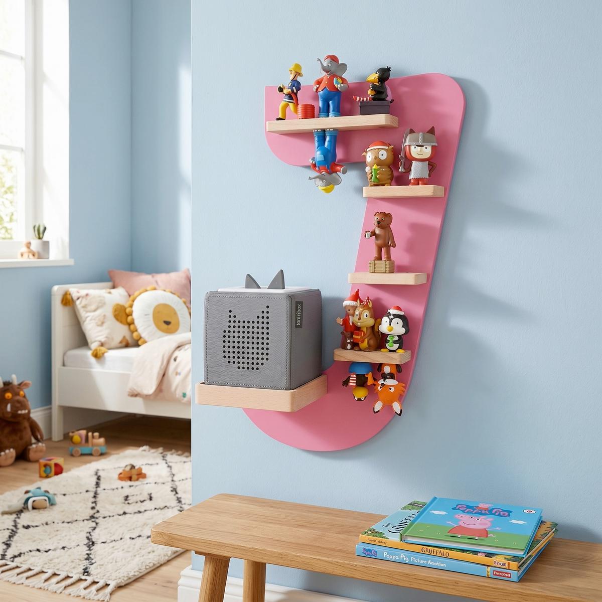 Kinderregal Boarti Pink B: 32 cm - Pink, MODERN, Holzwerkstoff (32/47/19cm) - Livetastic