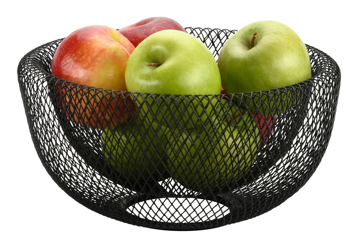 Obstkorb Schwarz D: 25,5 cm - Schwarz, Basics, Metall (25,5/12,5cm) - Kesper