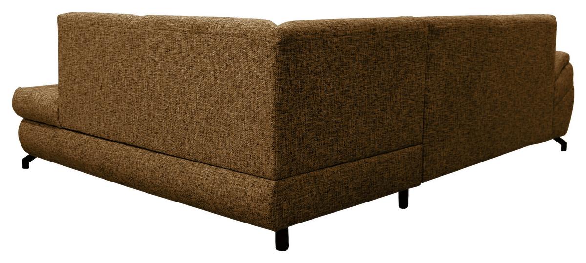 Ecksofa Imo Braun 274x201 cm - Schwarz/Braun, Design, Textil (274/201cm) - MID.YOU