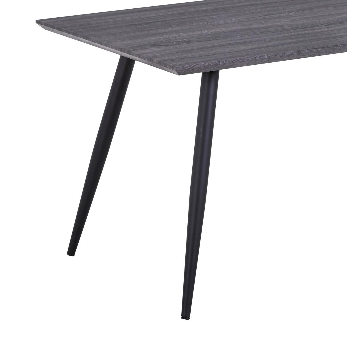 Étkezőasztal Porto 150/90 Cm - fekete, Modern, faalapú anyag/fém (150/75/90cm) - MID.YOU