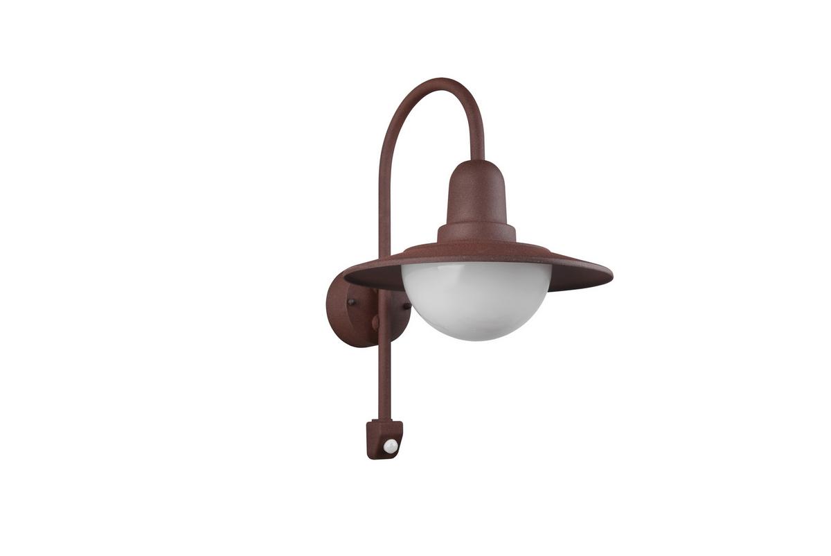 Außenwandleuchte Norman 40w Glas, Wandmontage - Rostfarben/Weiß, KONVENTIONELL, Glas/Metall (30/45,5/38cm) - Trio Leuchten