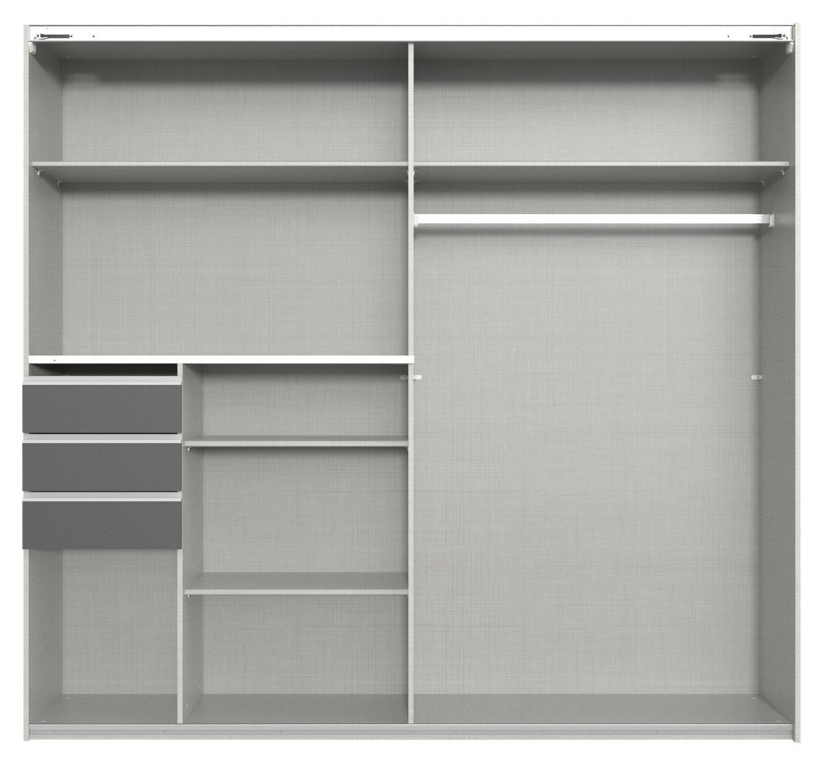 Schwebetürenschrank Saigon Beige/Greige B: 225 cm - Greige/Beige, MODERN, Holzwerkstoff (225/208/64cm) - MID.YOU