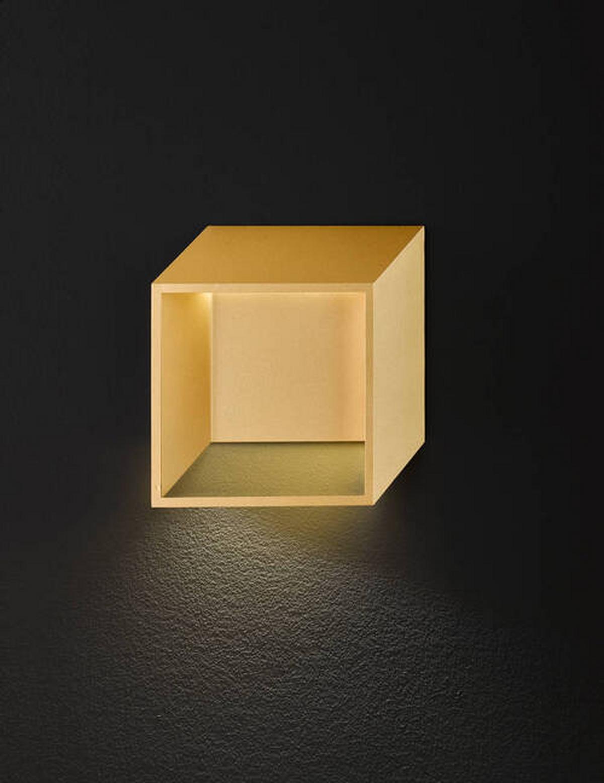 Led-wandleuchte 4416.01.15.8000 - Goldfarben, Design, Kunststoff/Metall (25/9,2/25cm) - Globo