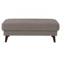 Polsterhocker Lumber Jack Taupe Velours - Taupe/Wengefarben, MODERN, Textil (123/45/74cm) - Trendmanufaktur