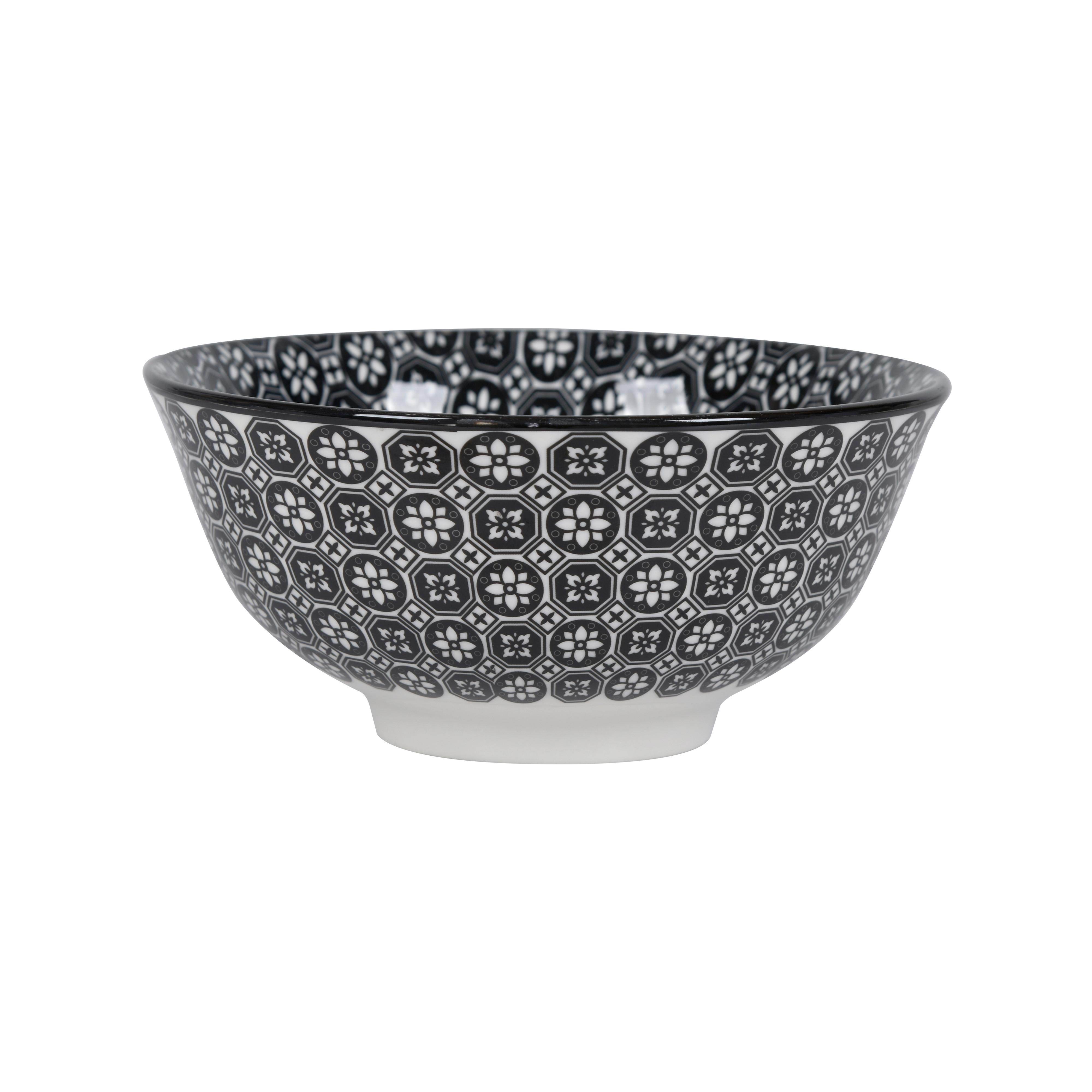 Miska na cerálie SHIVA - bílá/černá, Lifestyle, keramika (15,5/7cm) - Mömax